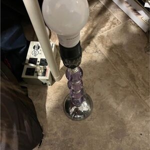 Purple and Silver Table Lamp